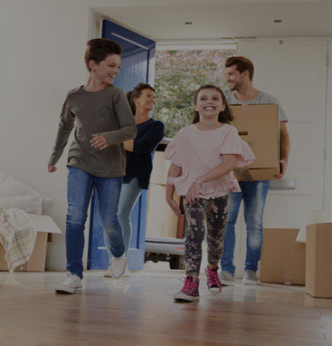 family moving home after securing mortgage via mortgage broker